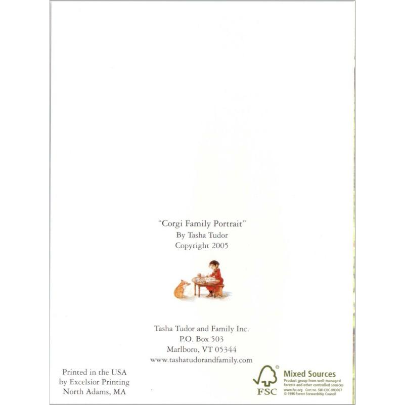 グリーティングカード「Corgi Family Portrait」／輸入雑貨／ターシャ・テューダー<レターパックライト対応>｜fuusouka｜02