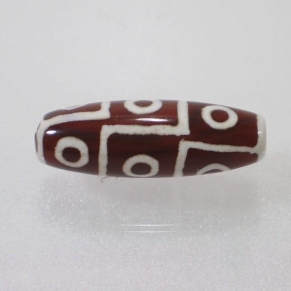 すっごい天珠！九眼天珠、三眼天珠！ドドーンとくる！すっごい！ チベット天珠 虎牙三眼天珠（こがさんがんてんじゅ）瑪瑙