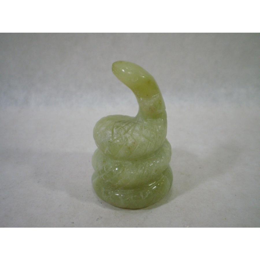 蛇（へび）の置物 パワーストーン天然石玉石（ぎょくせき）でヘビを彫刻した置物｜fuusui-do｜02