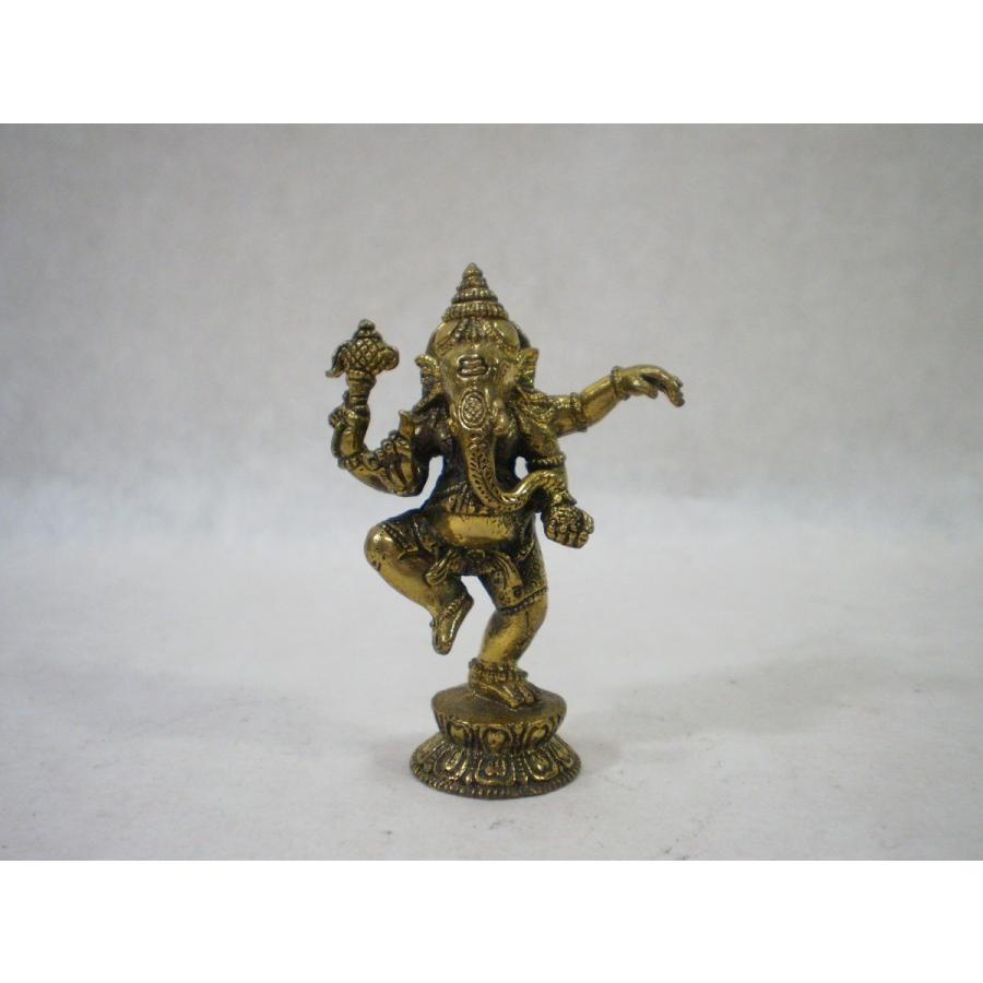 ガネーシャ（聖天、しょうてん）ミニサイズの真鍮製置物 歓喜天（かん