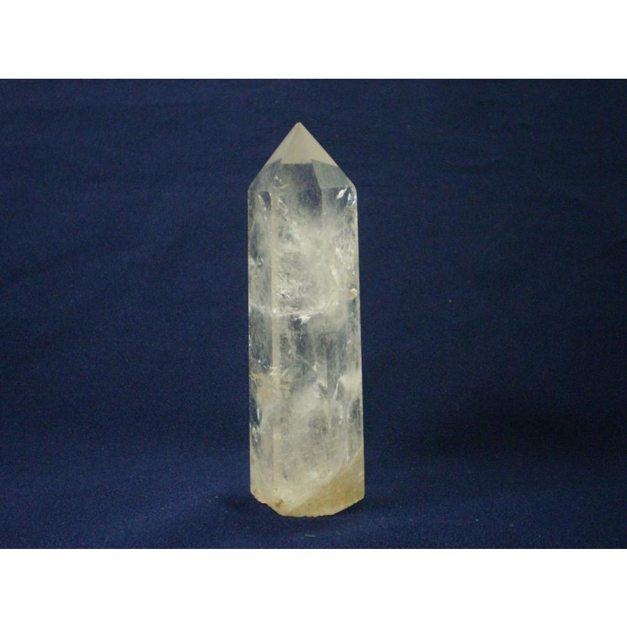 水晶　六角ポイント　ブラジル産　台付き　6本　天然石　クリスタル 天然透明 水晶ポイント (六角柱) 60グラム-70グラム 透明感抜群