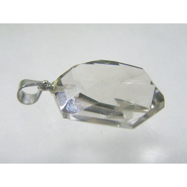 パワーストーン 天然石の水晶（クリスタル）の多面カットペンダント 