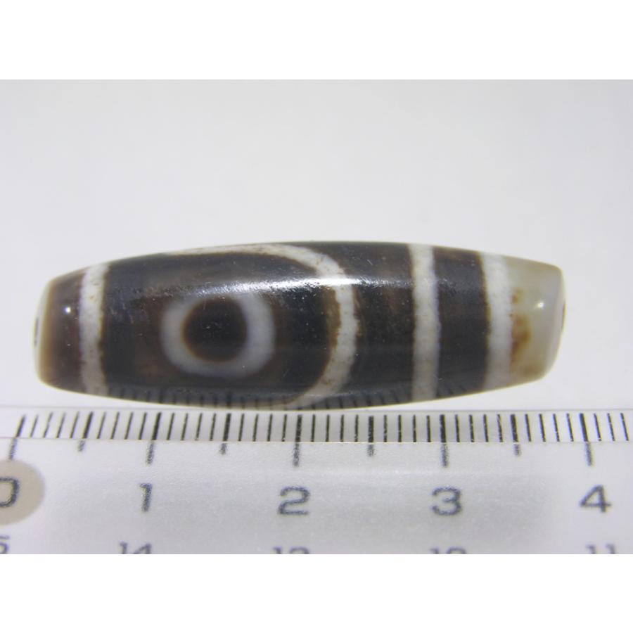 龍神天珠 黒朱砂入り 二眼天珠（にがんんてんじゅ ） 老鉱 黒朱砂 風水天珠堂 200710-5