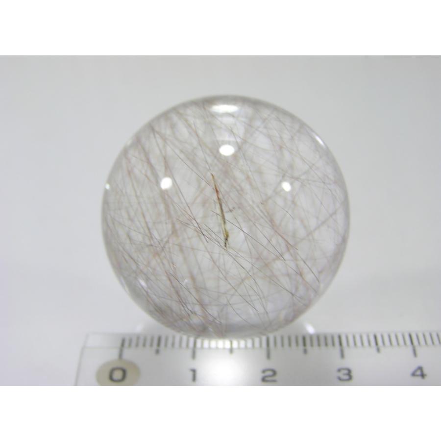 天然石 ルチルクォーツ（針水晶）原石 スフィア 丸玉 金運アップを願う方に