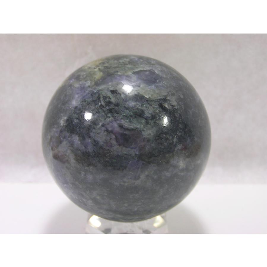 天然石 アイオライトの丸玉 約61mm 希少原石 パワーストーン スフィア