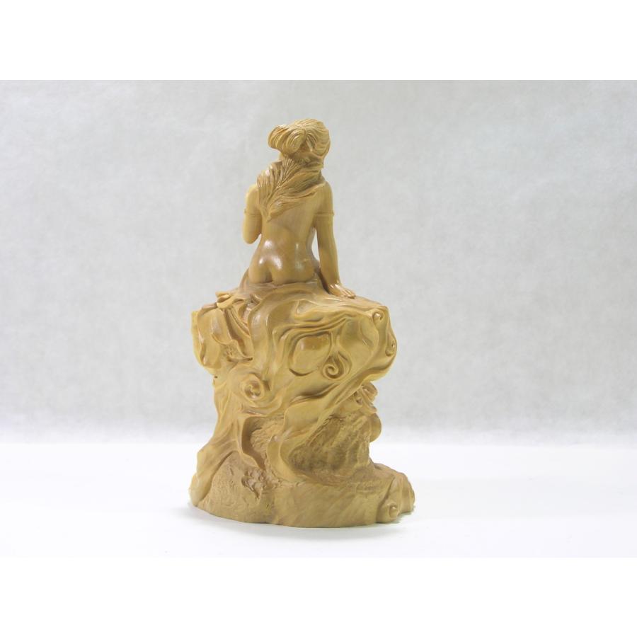 仏像 裸弁財天坐像（はだかべんざいてんざぞう）柘彫 : 風水天珠堂