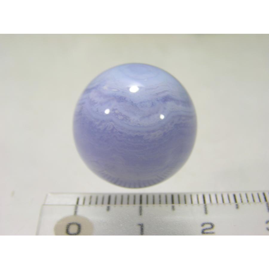 6mm玉【ブルーレースアゲート⁄空色縞瑪瑙】1mm穴パーツ50個 【1粒