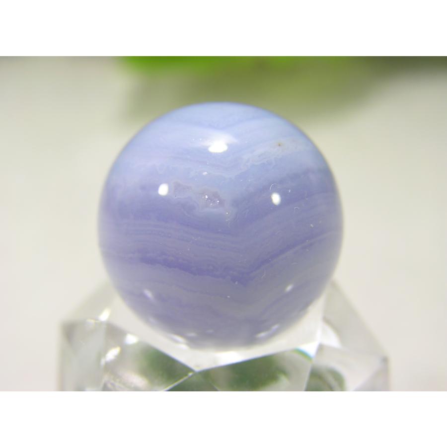 【天然石】ブルーレースアゲート 丸玉◆スフィア￼￼ 高品質☆ブルーレースアゲート【空色縞瑪瑙】スフィア○丸玉