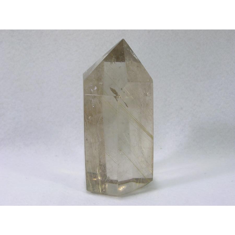 ルチルクォーツポイント（針水晶六角柱）ゴールドルチル 天然石 原石