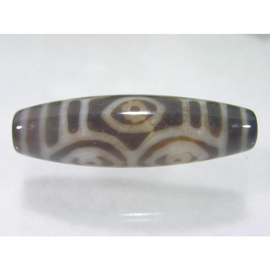 ニ龍眼天珠 蒙天珠 天珠 長寿自然　栄達栄進　自然に作られた老天珠 老鉱天珠 龍眼天珠・稀少 老鉱 蔵出し チベット天珠 天珠の王 230715-3 風水天珠