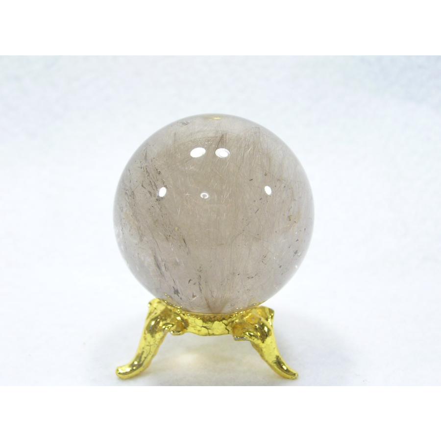 天然石 ルチルクォーツ（針水晶）38mm丸玉 パワーストーン 240401-14