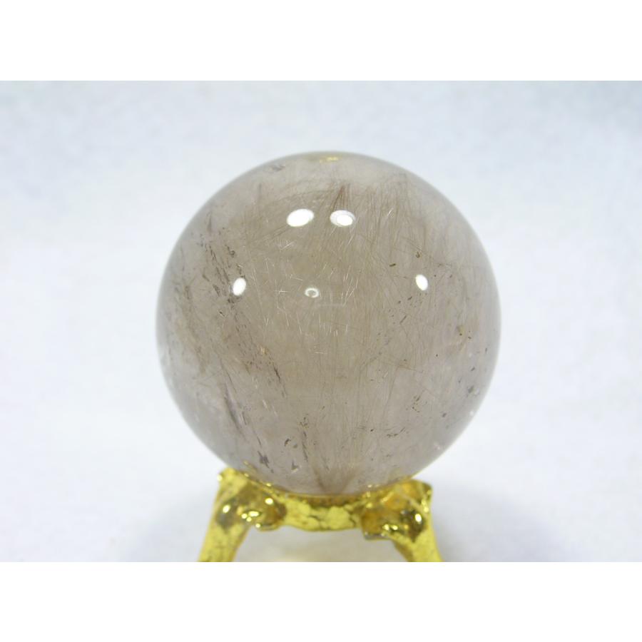 天然石 ルチルクォーツ（針水晶）38mm丸玉 パワーストーン 240401-14