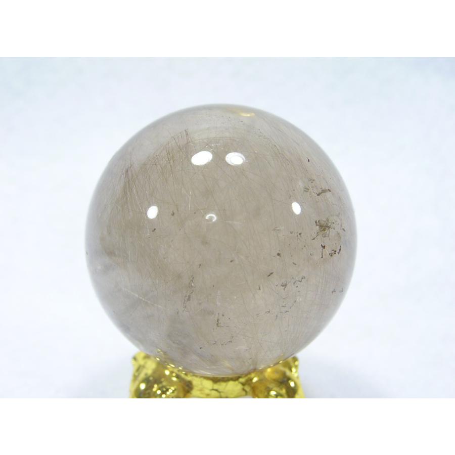 天然石 ルチルクォーツ（針水晶）38mm丸玉 パワーストーン 240401-14