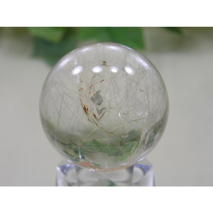ルチルクォーツ（針水晶）36mm丸玉 天然石 原石 クリスタル 一点物 金