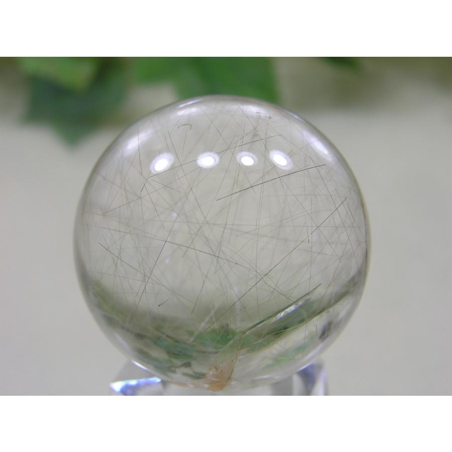 ルチルクォーツ（針水晶）36mm丸玉 天然石 原石 クリスタル 一点物 金