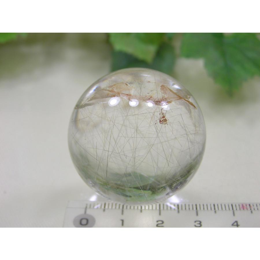 ルチルクォーツ（針水晶）36mm丸玉 天然石 原石 クリスタル 一点物 金