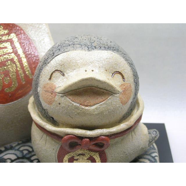 備前焼縁起物只今干支巳の置物金運紹運❣️ 干支 巳 巳宝船の置物 （E1）竹内文子作 常滑焼 金運アップを願う方に