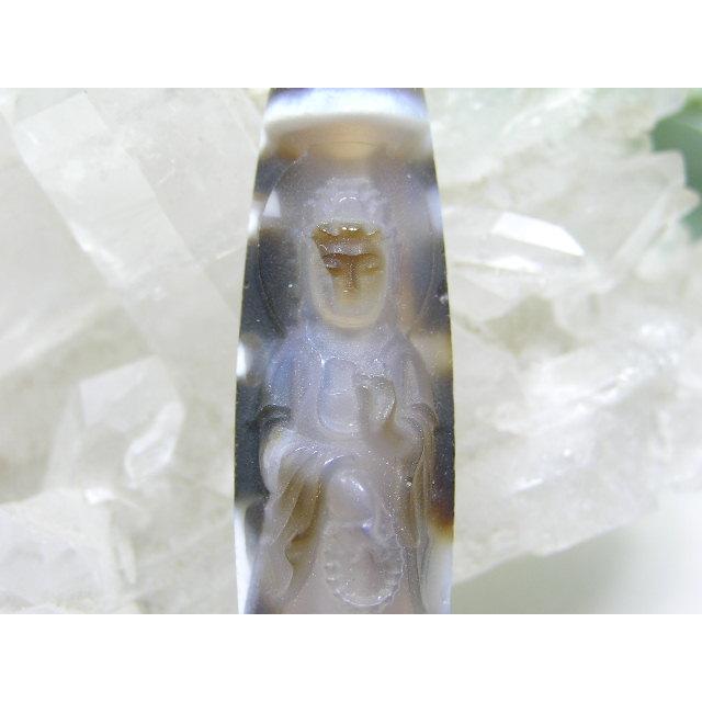観音天珠・観世音菩薩彫刻 財神天珠 ・稀少彫刻天珠 瑪瑙 魔除け 開運