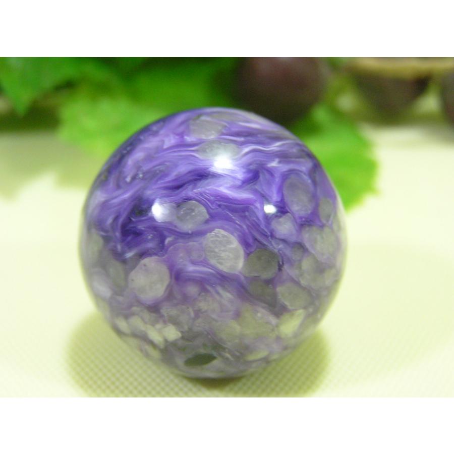 チャロアイト丸玉 天然石 スフィア 原石 パワーストーン 幻想的な紫色