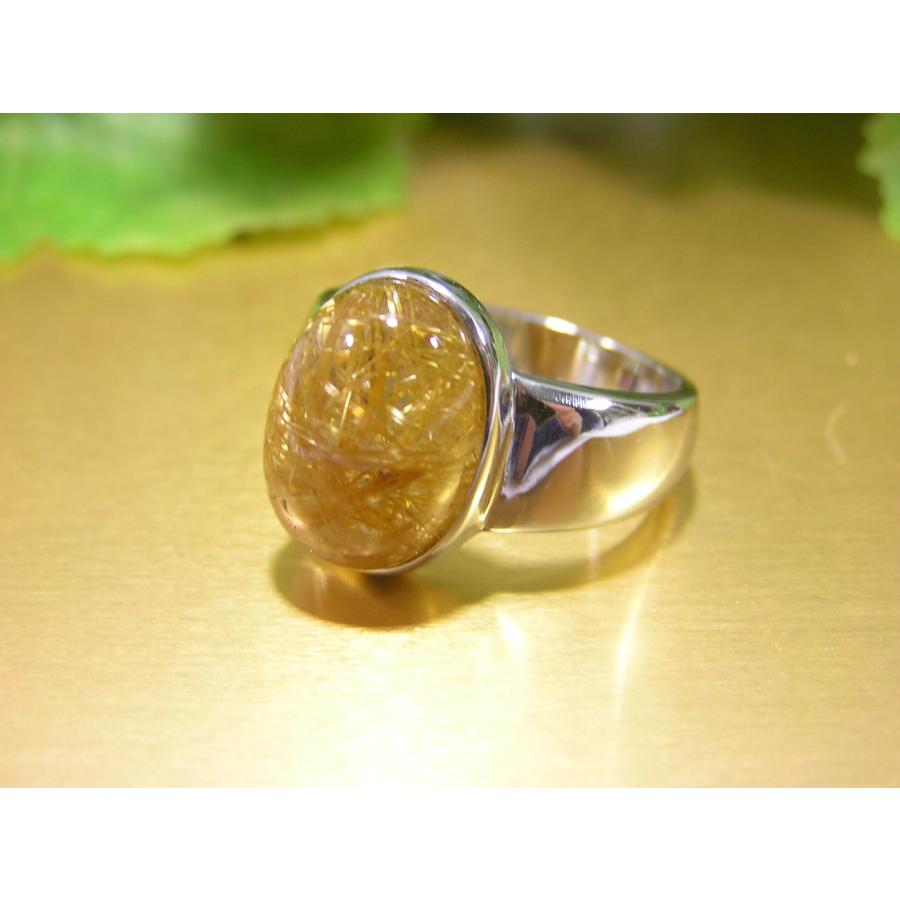 ⭐︎【天然】タイチンクオーツ リング s925 14x10.3mm ⭐︎【天然】タイチンクオーツ リング s925 14x10.3mm