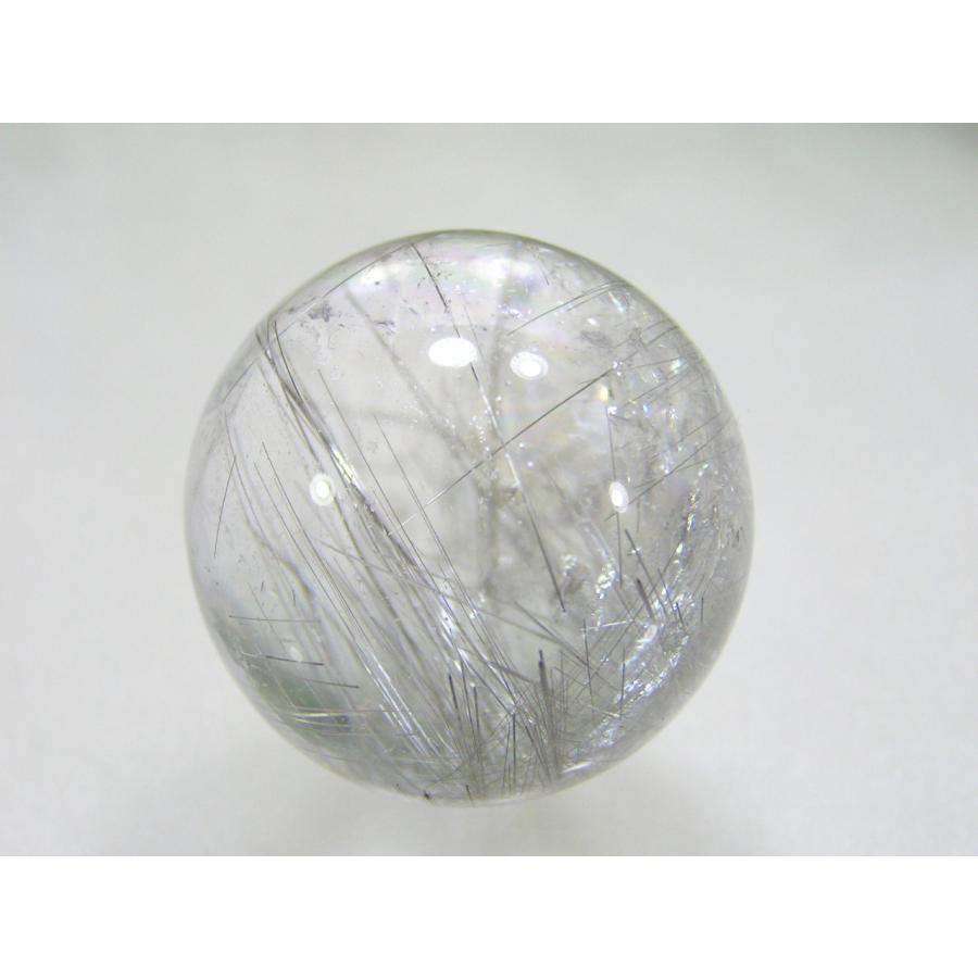 シルバールチルクォーツ（銀針水晶）丸玉 天然石 原石 パワーストーン