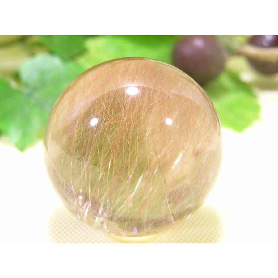 ルチルクォーツ（針水晶）丸玉 天然石 原石 スフィア クリスタル 一点