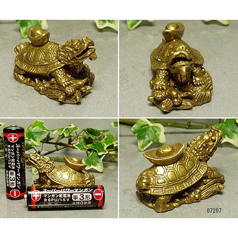 彫刻置物】龍亀 ろんぐい オブシディアン 黒曜石 財運 金運 風水獣