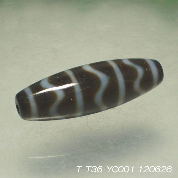 水紋天珠（すいもんてんじゅ） 流れる水の模様のチベット天珠001