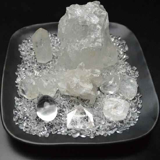 ⭐️上品位 ヒマラヤ産水晶 天然石 原石 台座付き新品 クリスタル No-BAD 送料無料)NO-14☆天然本水晶クリスタル浄化13点セット☆ ヒマラヤ産
