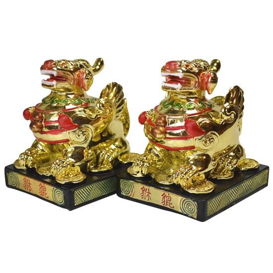 NO-27（送料無料）☆≪黄金≫風水の貔貅（大）雄雌ペア☆最強の金運