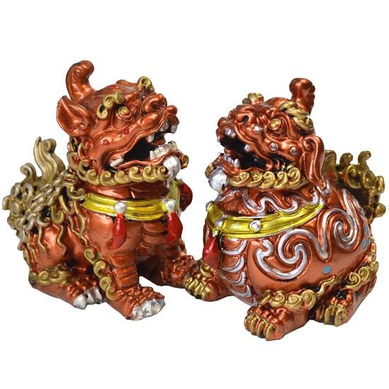 NO-31（送料無料）☆≪古色骨董≫風水の貔貅（ヒキュウ大）◇雄雌ペア