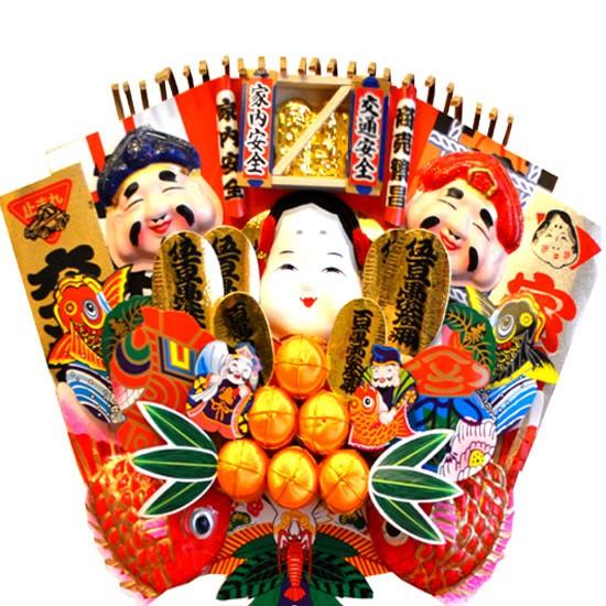 送料無料)NO-2◇開運・熊手(中)57cm◇縁起物/くまで 送料無料)NO-2◇開運・熊手(中)57cm◇縁起物/くまで