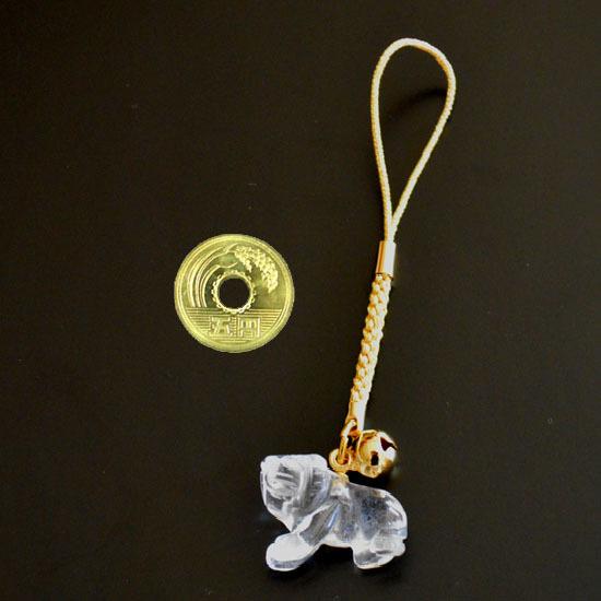 送料無料】◇干支 / 寅 虎 とら ◇水晶ストラップ☆風水の根付け