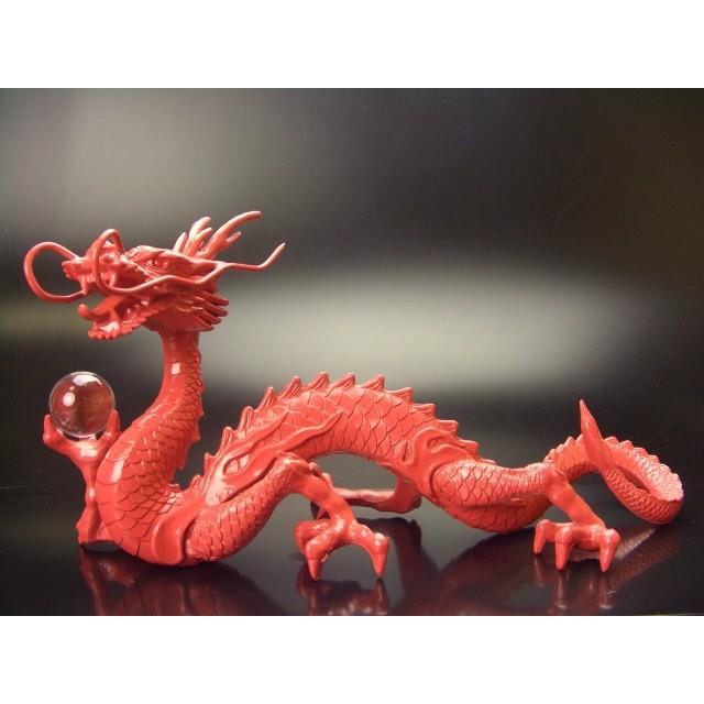 送料無料)◇《三本指の龍》◇【赤龍】◇炎神・赤光龍◇風水の願い龍
