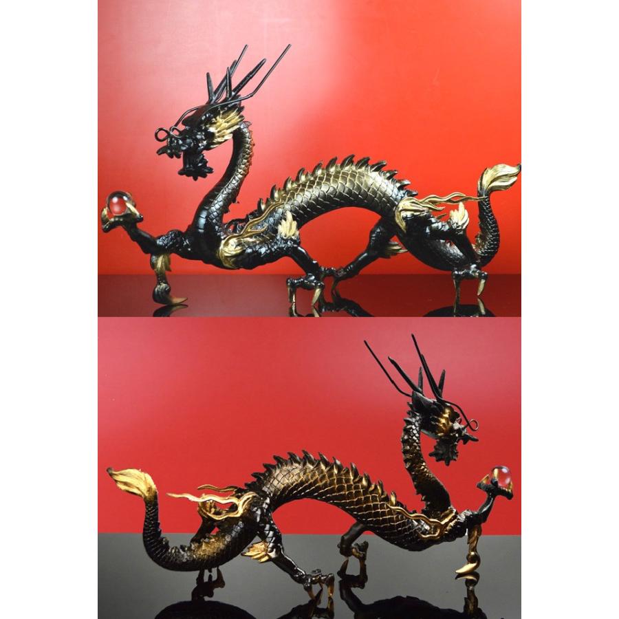 NO-4(送料無料)◇超巨大龍◇《三本指の龍》◇【黒龍】◇覇王黒光龍