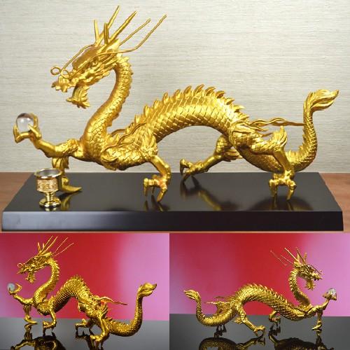 NO-1(送料無料)◇超巨大龍◇《三本指の龍》◇風水の黄金龍↑◇願い龍
