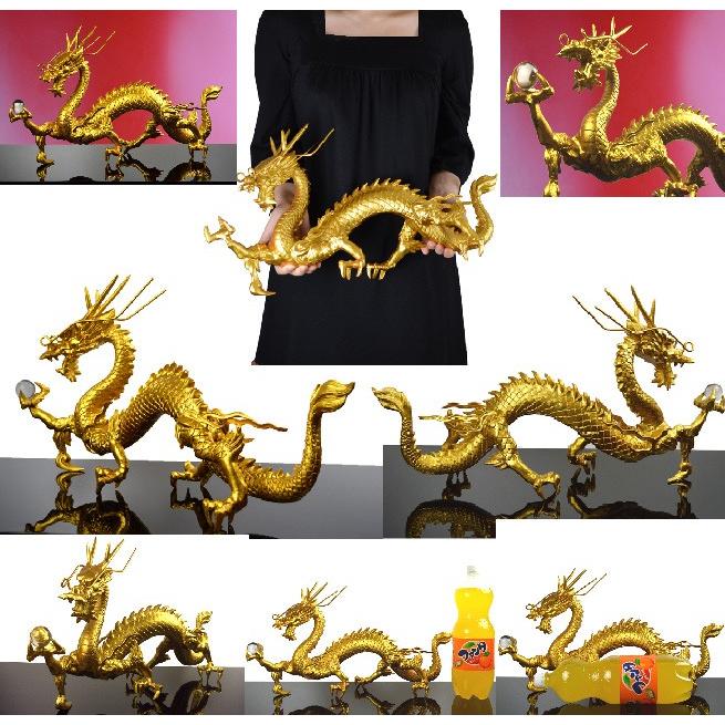 NO-1(送料無料)◇超巨大龍◇《三本指の龍》◇風水の黄金龍↑◇願い龍