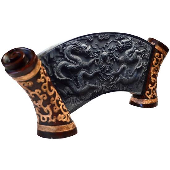 ５本爪龍2体彫りの置物 NO-30(送料無料)○五本爪の双龍○皇帝龍○五本指の龍○風水の高級3D