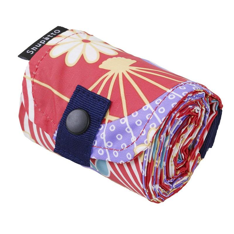 シュパット エコバッグ Mサイズ 扇 和柄 マーナ Shupatto 人気  