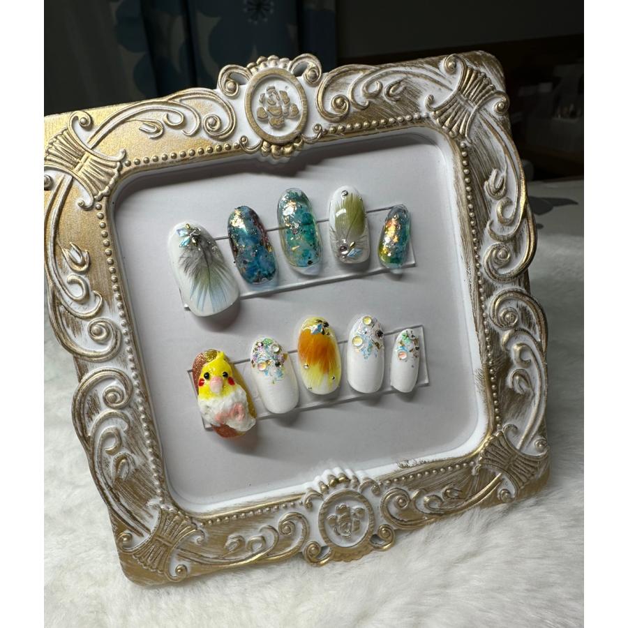 ジェルネイル 鳥さんオーダーチップ【送料無料・計測チップ無料