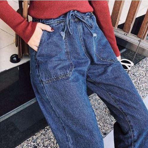 デニムパンツ レディース ウエストゴム 紐 コーデ 送料無料 : ふわふわ