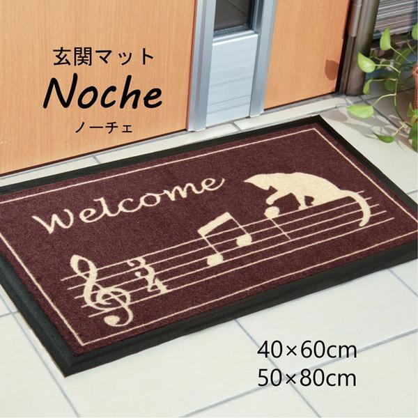 猫柄 玄関マット/フロアマット 〔約40×60cm〕 長方形 洗える 屋内 屋外共用 〔入口 ポーチ テラス〕 ds2156819ふわ