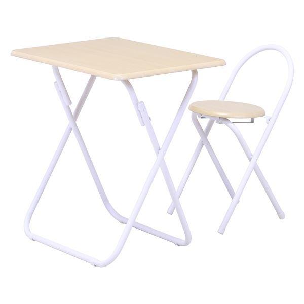 折りたたみテーブル ＆ 折りたたみ椅子 セット 幅700mm ホワイト 