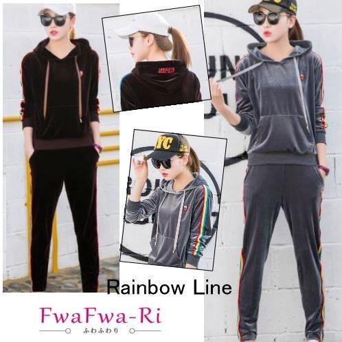 セットアップ レディース ベルベット ジャージ 上下セット 長袖 送料