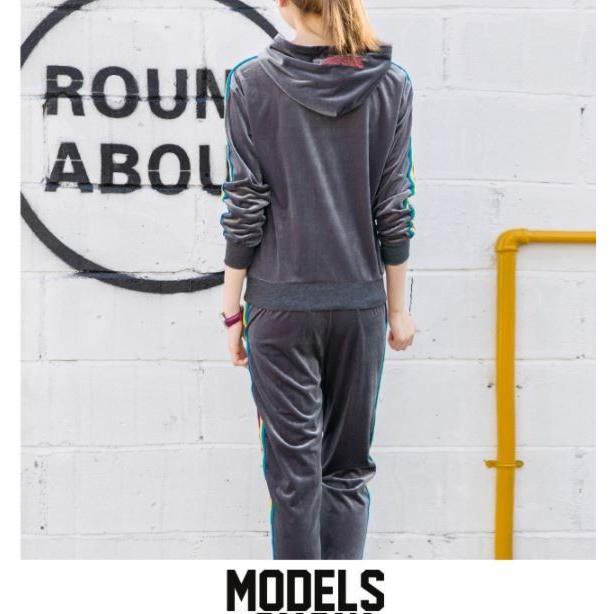 パーカーセットアップ　ベルベット セットアップ レディース ベルベット ジャージ 上下セット 長袖 送料