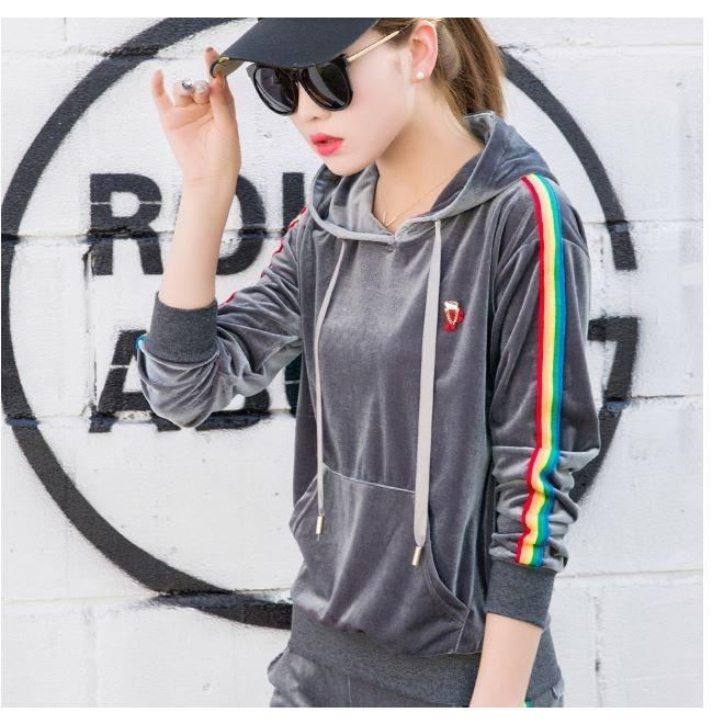 セットアップ レディース ベルベット ジャージ 上下セット 長袖 送料