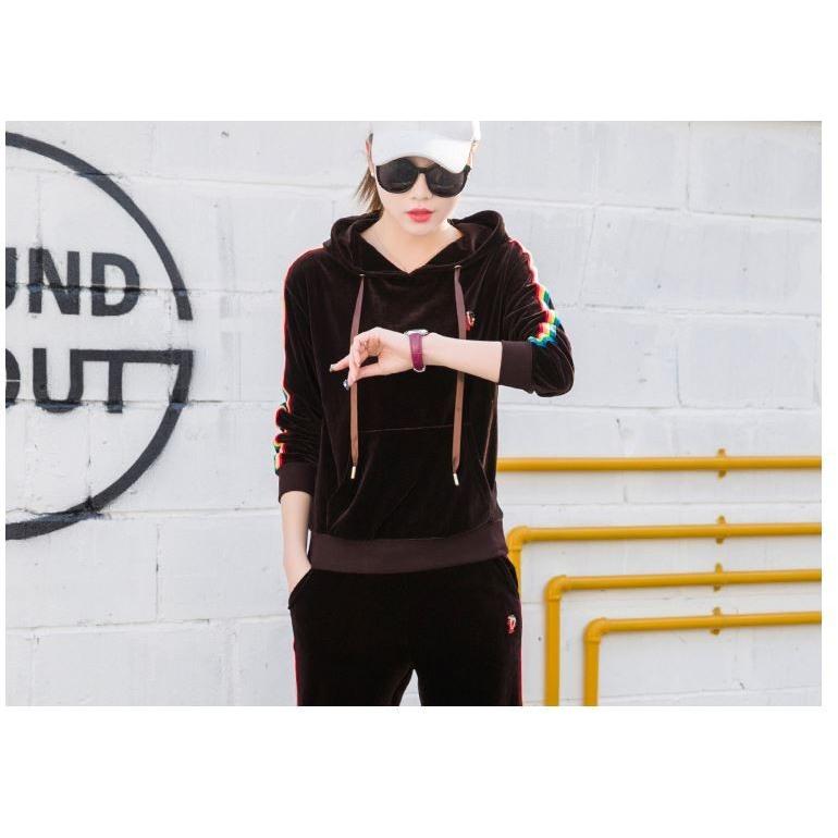 セットアップ レディース ベルベット ジャージ 上下セット 長袖 送料