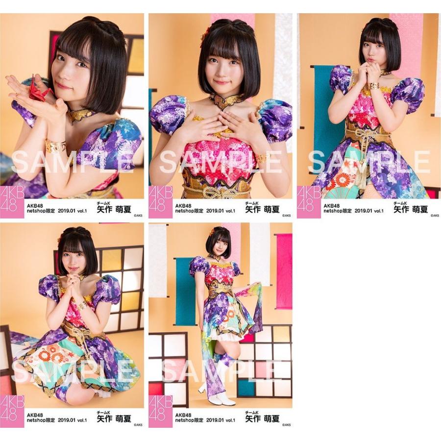 矢作萌夏 生写真 AKB48 2019年01月 vol.1 個別 5種コンプ : ph-190206 