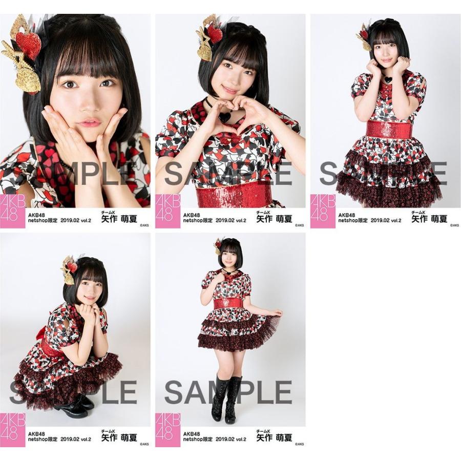 矢作萌夏 生写真 AKB48 2019年02月 vol.2 個別 5種コンプ : ph-190303 