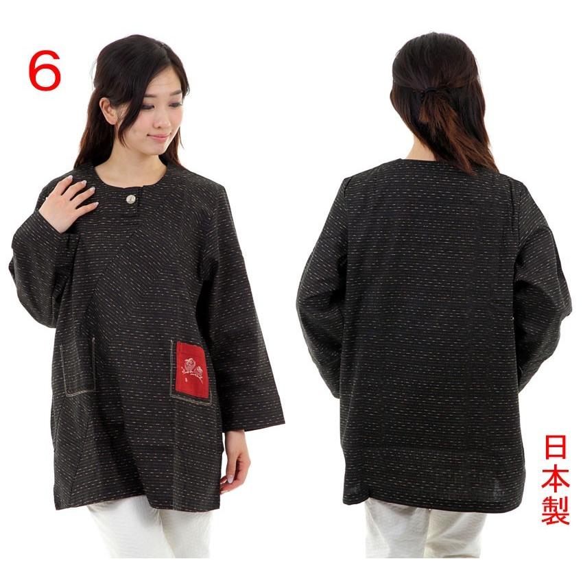 布和里 長袖チュニックと半袖ブラウス 小夜子 レディース 日本製 : 布